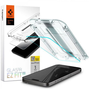 Spigen [1 Pack] Glas.tR EZ Fit Screen Protector iPhone 15 / Pro / Pro Max / Plus