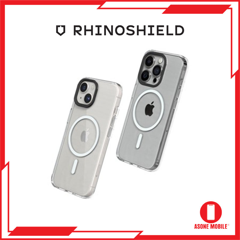 RhinoShield CLEAR Anti-Yellowing Protective Case (MagSafe) compatible for iPhone 15 / Pro / Pro Max / Plus