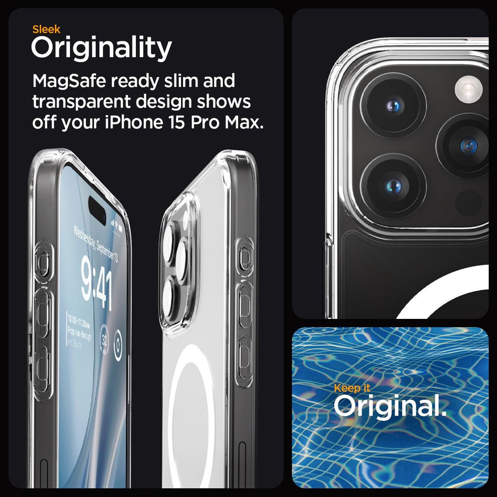 Spigen Ultra Hybrid MagFit Case Compatible for iPhone 15 Pro Max Case 6.7" Case