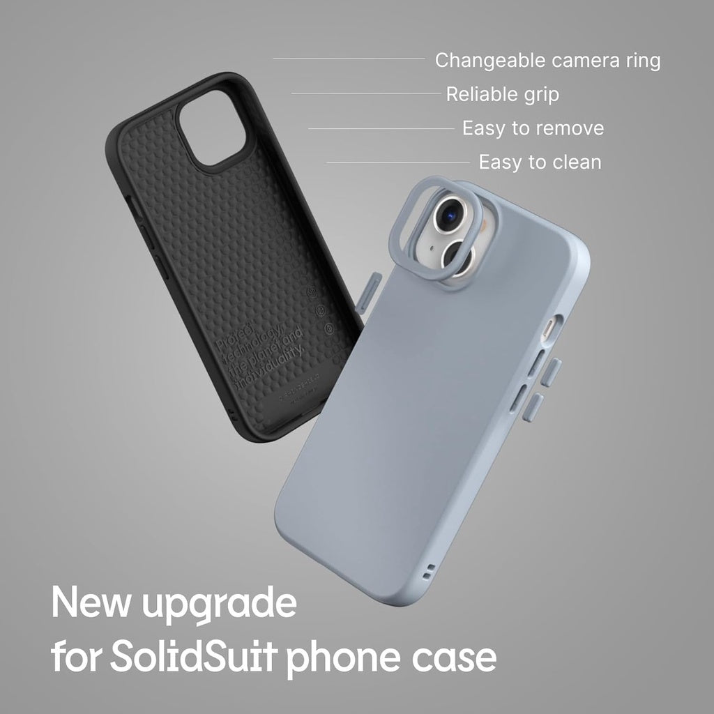 RhinoShield SolidSuit Case Compatible with iPhone 15 / Pro / Pro Max Shock Absorbent Slim 3.5M / 11ft Drop Protection