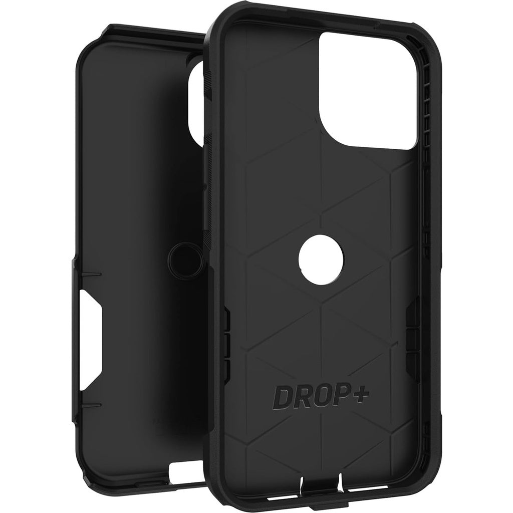 OtterBox iPhone 15 / Pro / Pro Max Commuter Series Case - BLACK, slim & tough, pocket-friendly, with port protection