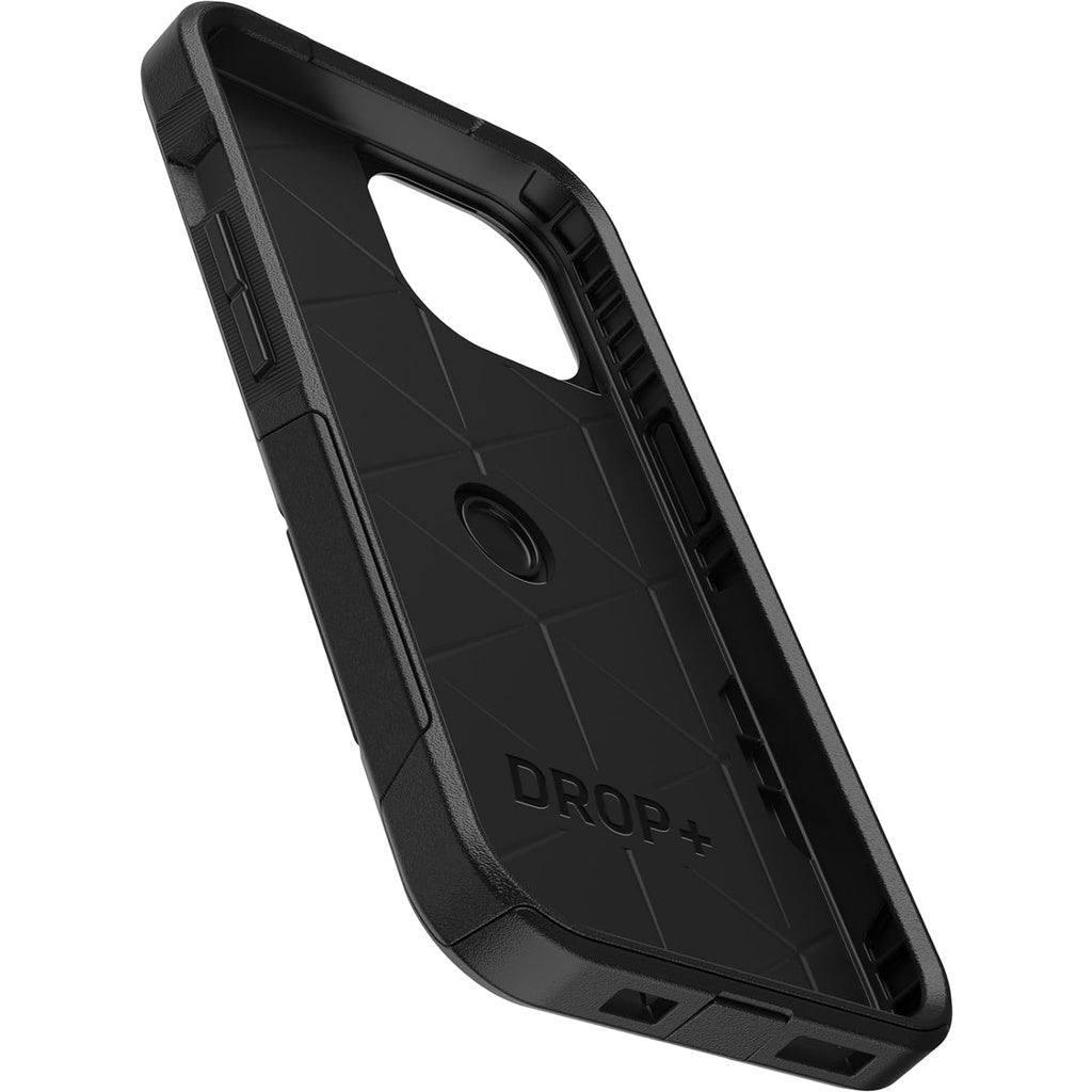 OtterBox iPhone 15 / Pro / Pro Max Commuter Series Case - BLACK, slim & tough, pocket-friendly, with port protection