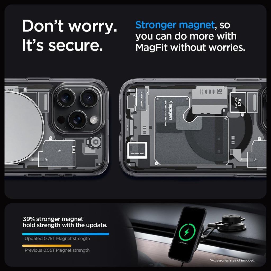 Spigen Magnetic Ultra Hybrid MagFit Zero One iPhone 15 Pro / Pro Max Case Anti-Yellowing Military-Grade Protection