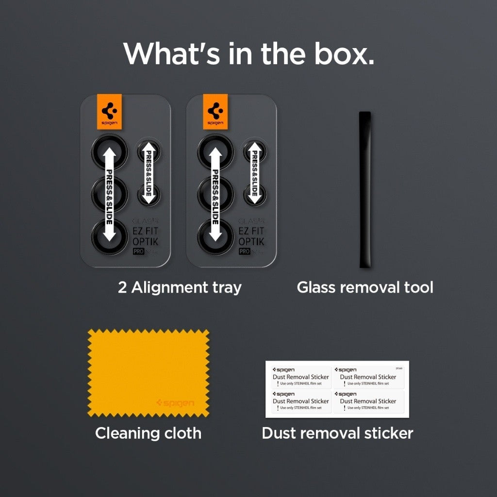Spigen Galaxy S24 Ultra / Plus Camera Lens Protector [2 Pack] EZ Fit Optik Pro Tempered Glass Samsung Lens Protector