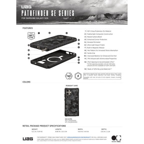 UAG Pathfinder SE with Magnet Case for Samsung Galaxy S24 Ultra - Midnight Camo