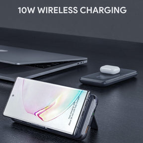 Aukey  PB-WL03S 18W PD QC3.0 20000mAh Power Bank With Foldable Stand & Wireless Charging