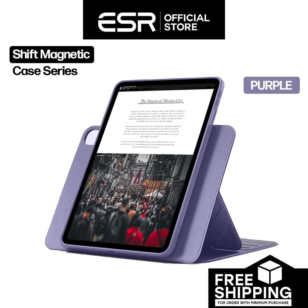 ESR iPad Air / Pro 11 13 (2024) Shift Magnetic Case with 9 angle stand