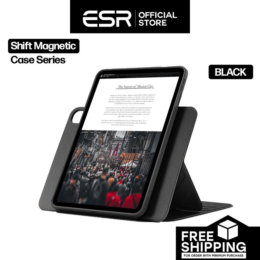 ESR iPad Air / Pro 11 13 (2024) Shift Magnetic Case with 9 angle stand