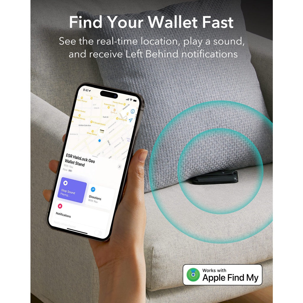 ESR 2K609 Geo  wallet with full MFM Find My functionality