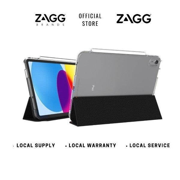 ZAGG Crystal Palace Folio Case for iPad 10.9" 10th Gen - Clear