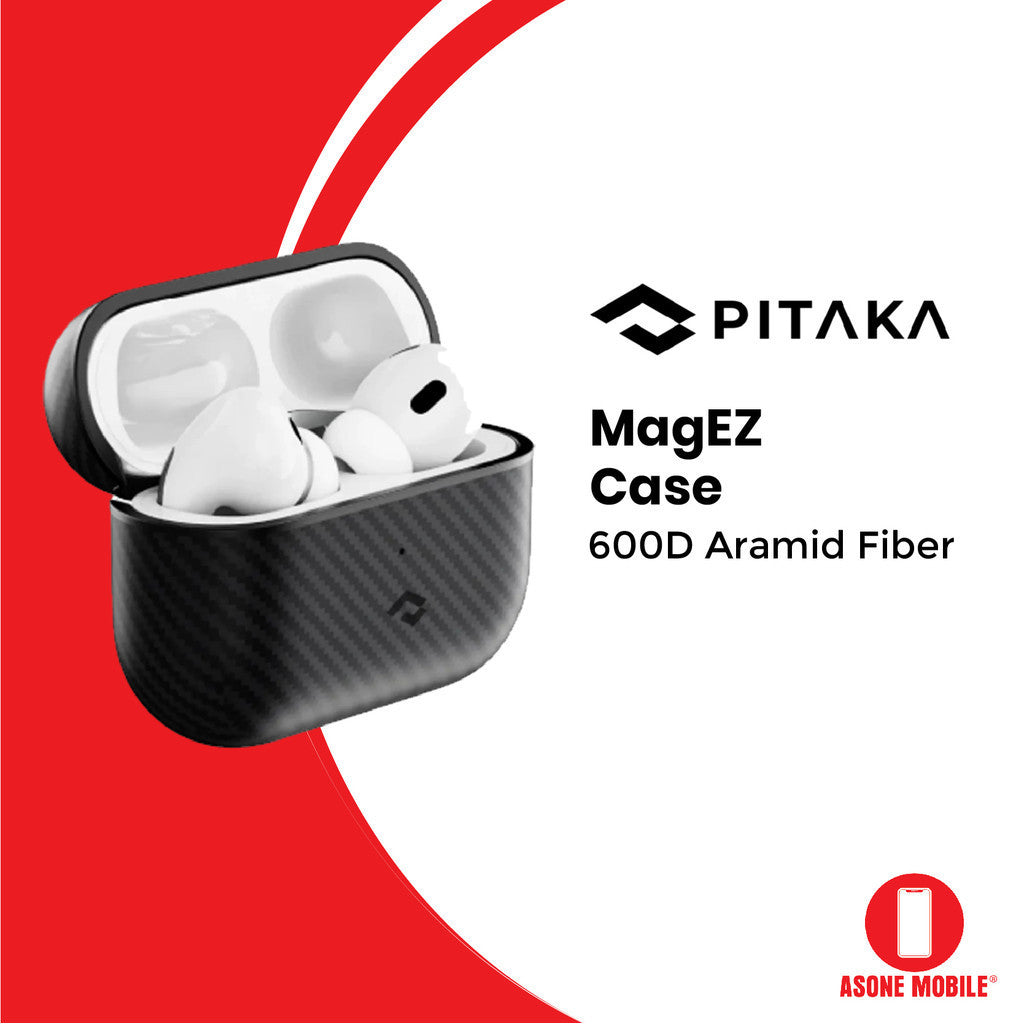 PITAKA MagEZ Case For AirPods Pro/Pro 2 600D Aramid Fiber