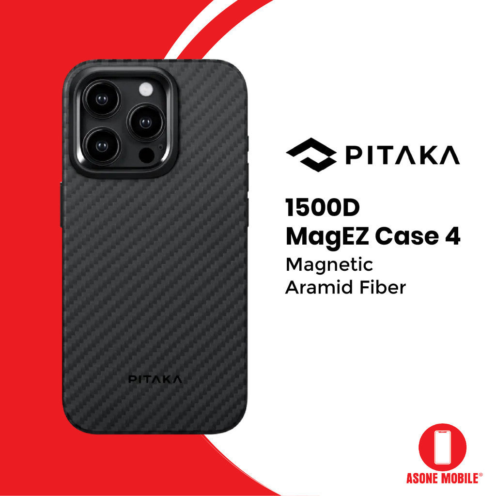 PITAKA 1500D MagEZ the Thinnest and Lightest Magnetic Aramid Fiber Case 4 for iPhone 15 Series (2023)