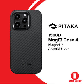 PITAKA 1500D MagEZ the Thinnest and Lightest Magnetic Aramid Fiber Case 4 for iPhone 15 Series (2023)