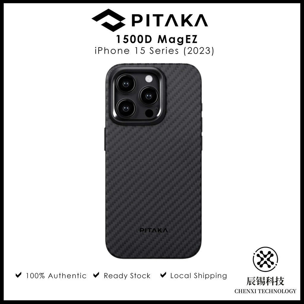 PITAKA 1500D MagEZ Case Pro 4 for iPhone 15 Series (2023) Case 3D Grip Textured With Built-in NFC