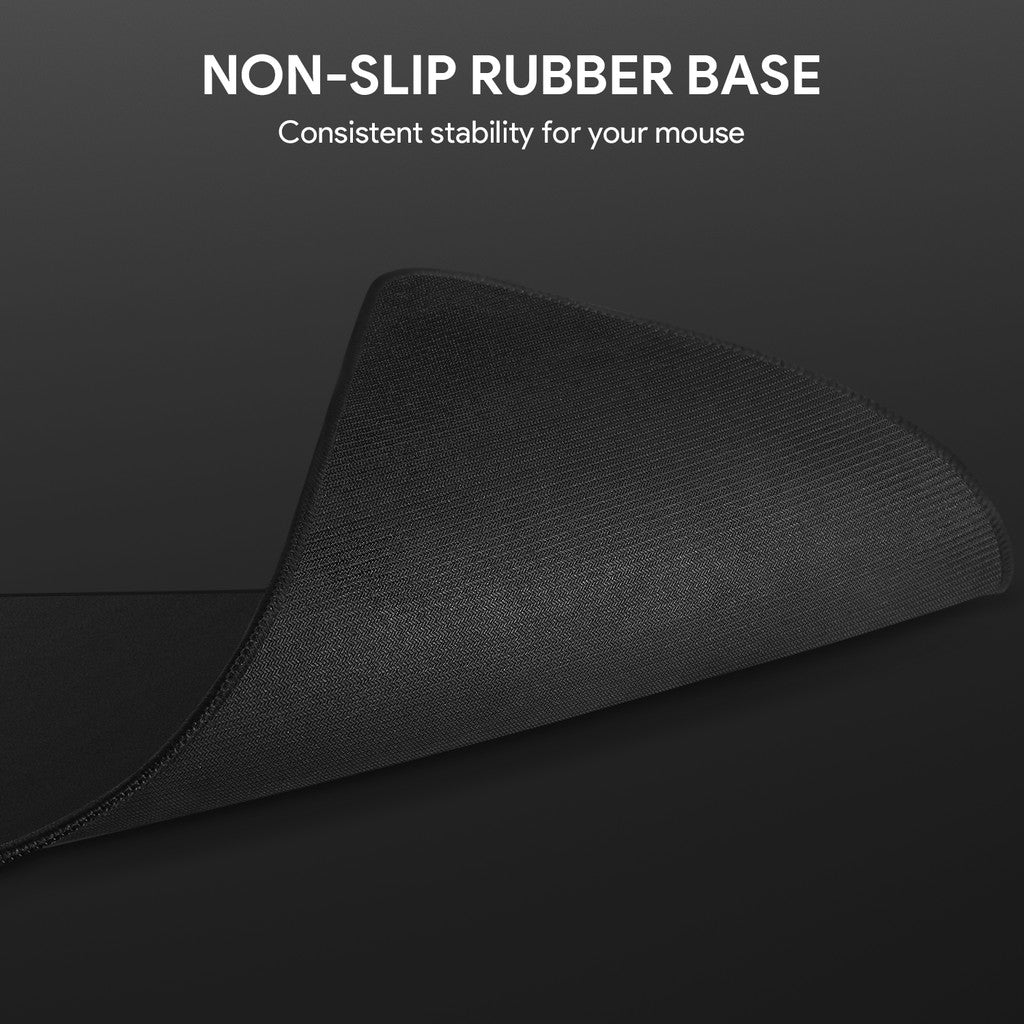 Aukey Gaming Mouse Pad with Smooth Surface, Non-Slip Rubber Base, and Anti-Fraying Stitched Edges