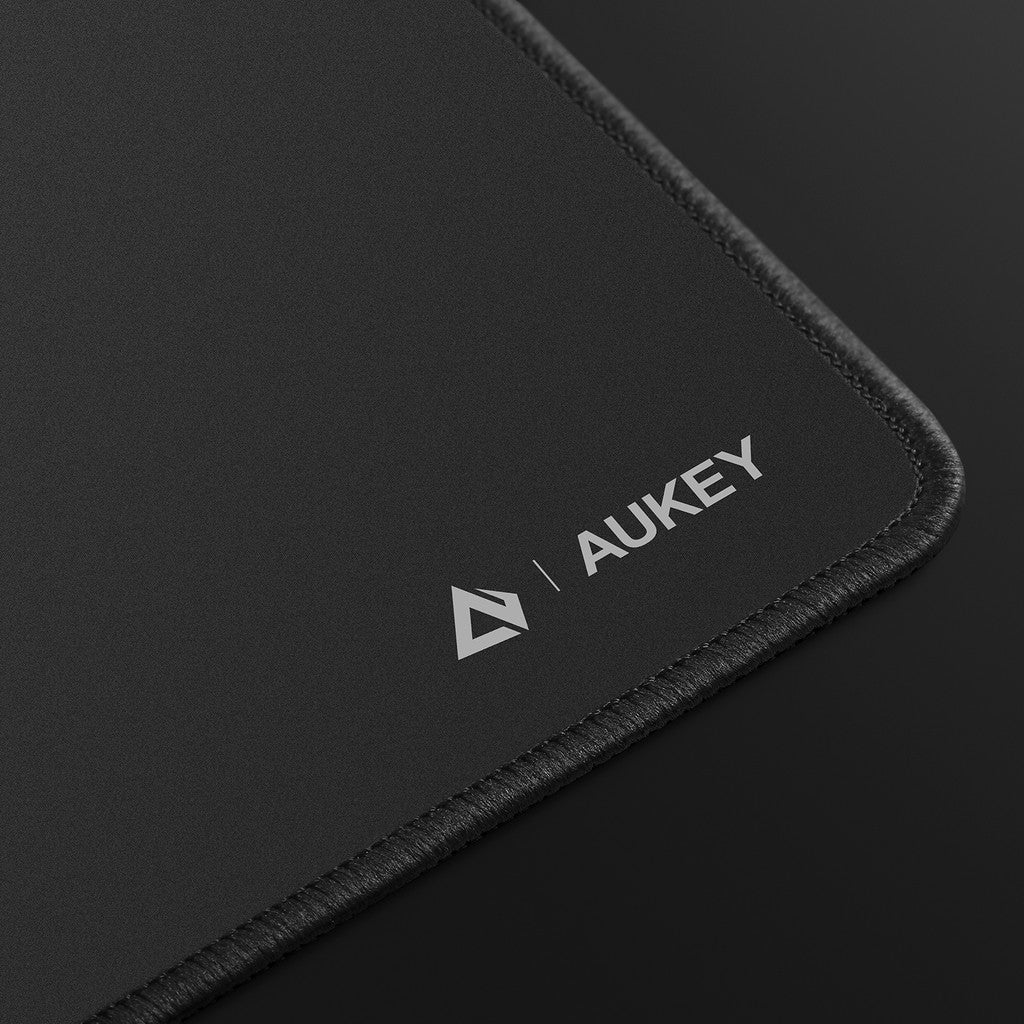 Aukey Gaming Mouse Pad with Smooth Surface, Non-Slip Rubber Base, and Anti-Fraying Stitched Edges