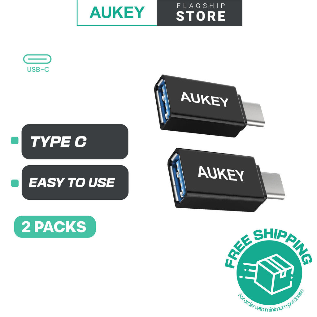 Aukey CB-A1 USB 3.0 A to C Adapter (2 Pack)