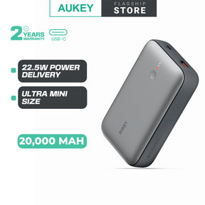 Aukey PB-Y57 22.5W USB C PD & USB QC3.0 20000mAH Mini Power Bank