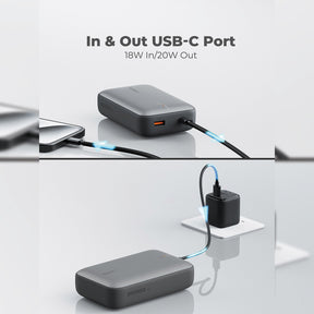 Aukey PB-Y57 22.5W USB C PD & USB QC3.0 20000mAH Mini Power Bank