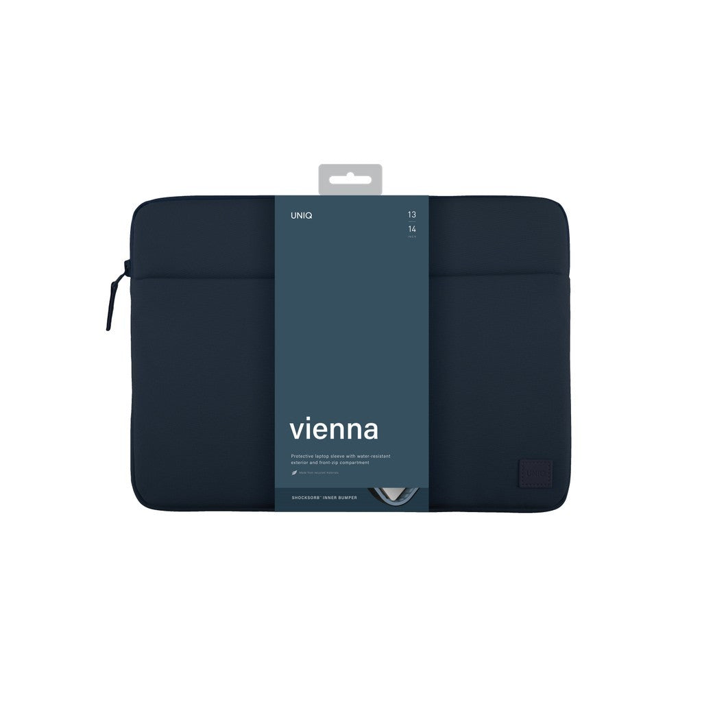 Nilon Pelindung UNIQ Vienna Untuk Lengan Komputer Riba (Sehingga 14”) - Hitam/Biru/Merah Jambu Tengah Malam