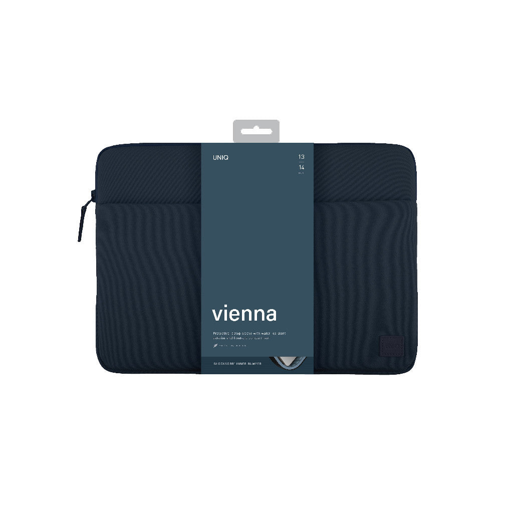 Nilon Pelindung UNIQ Vienna Untuk Lengan Komputer Riba (Sehingga 14”) - Hitam/Biru/Merah Jambu Tengah Malam