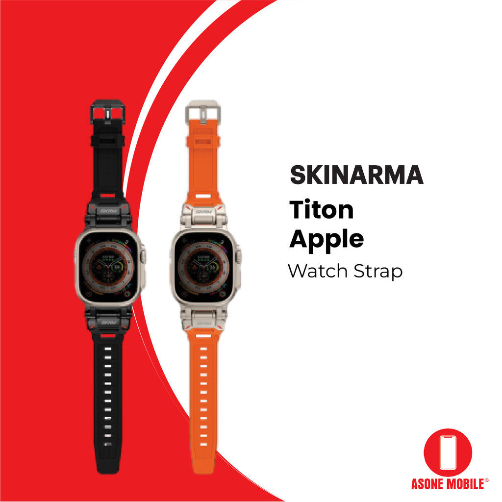 SKINARMA Titon Strap For Apple Watch Ultra 49/45/44mm - Orange/ Black