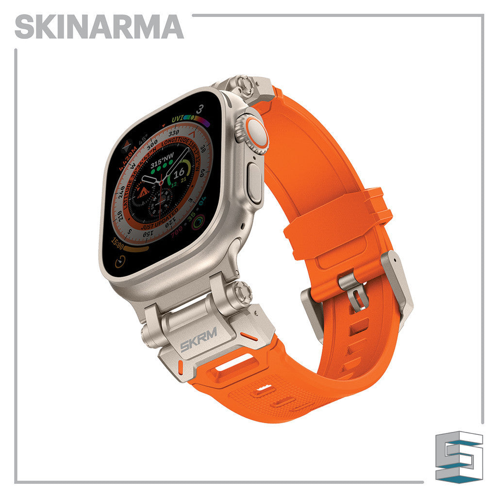 SKINARMA Titon Strap For Apple Watch Ultra 49/45/44mm - Orange/ Black