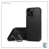 UNIQ Keva Max Hybrid MagClick Charging Case for iPhone 16 Pro (6.3) / 16 Pro Max (6.9) with Camera Stand Carbon Black