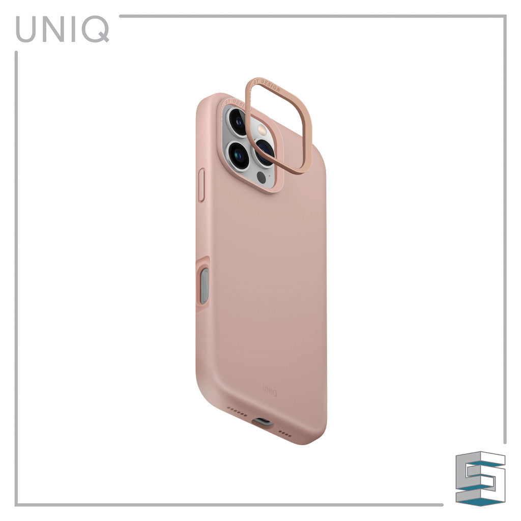 UNIQ Lino Hue Hybrid Magclick Case for iPhone 16 (6.1) /16 Pro (6.3) / 16 Pro Max (6.9) Silicone Case  Pink Blue Grey