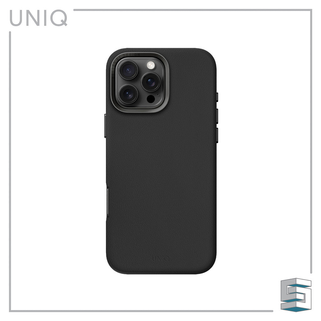 UNIQ Lyden MagClick Charging Case for iPhone 16 Pro (6.3) / 16 Pro Max (6.9) with Camera Stand Carbon Black