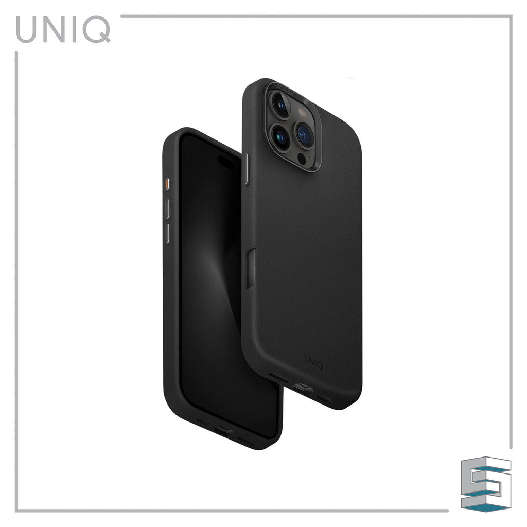 UNIQ Lyden MagClick Charging Case for iPhone 16 Pro (6.3) / 16 Pro Max (6.9) with Camera Stand Carbon Black