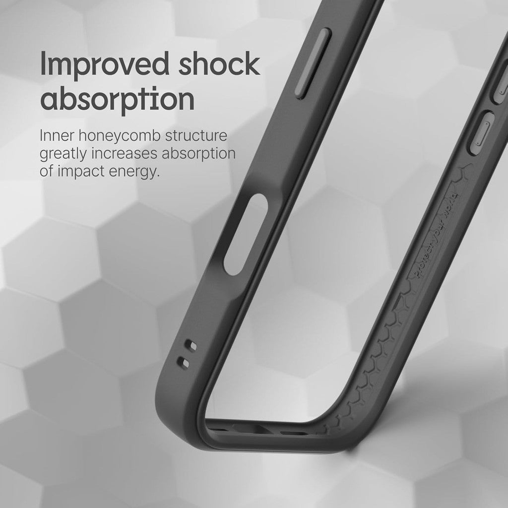 RhinoShield CrashGuard Bumper Case Compatible with iPhone 16 / Pro / Pro Max / Plus 3.5M / 11ft Drop Protection