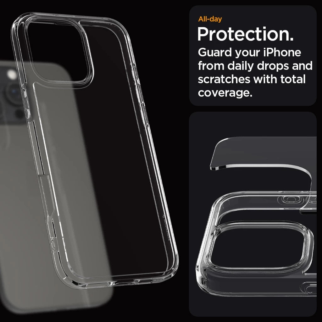 Spigen Ultra Hybrid / Crystal Hybrid iPhone 16 / Pro / Pro Max / Plus Clear Case Drop Protective