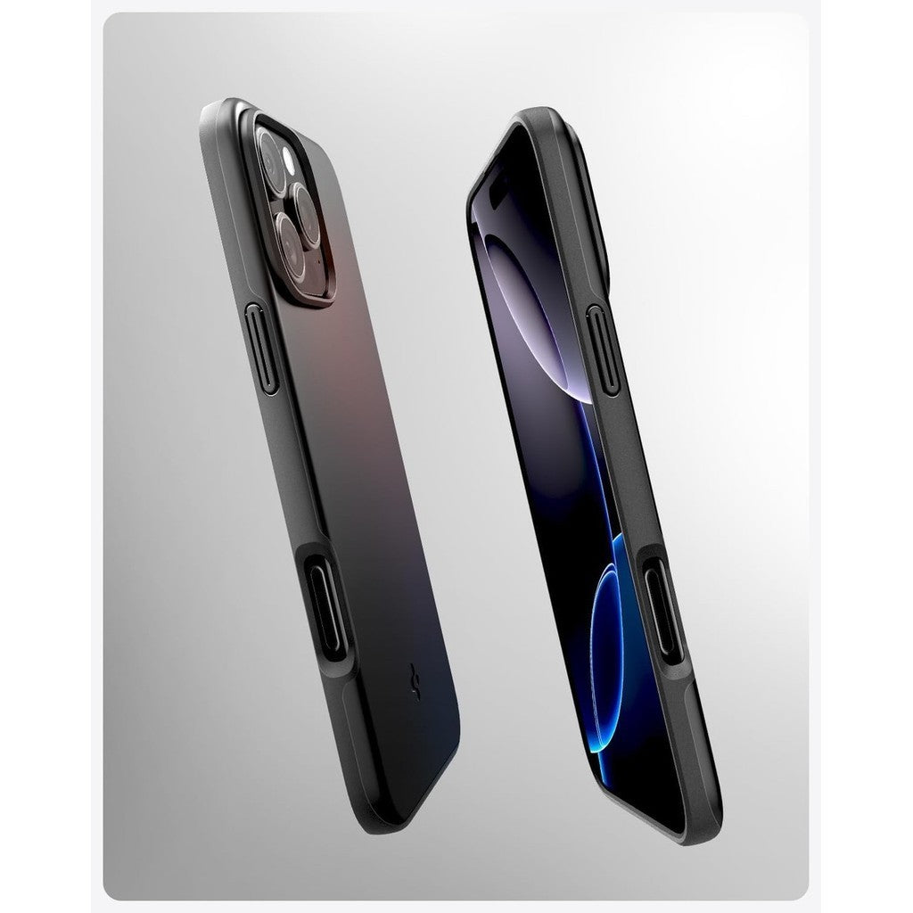 Spigen Thin Fit MagFit Direka untuk Sarung iPhone 16 Pro / Pro Max [Perlindungan Gred Tentera] - Hitam