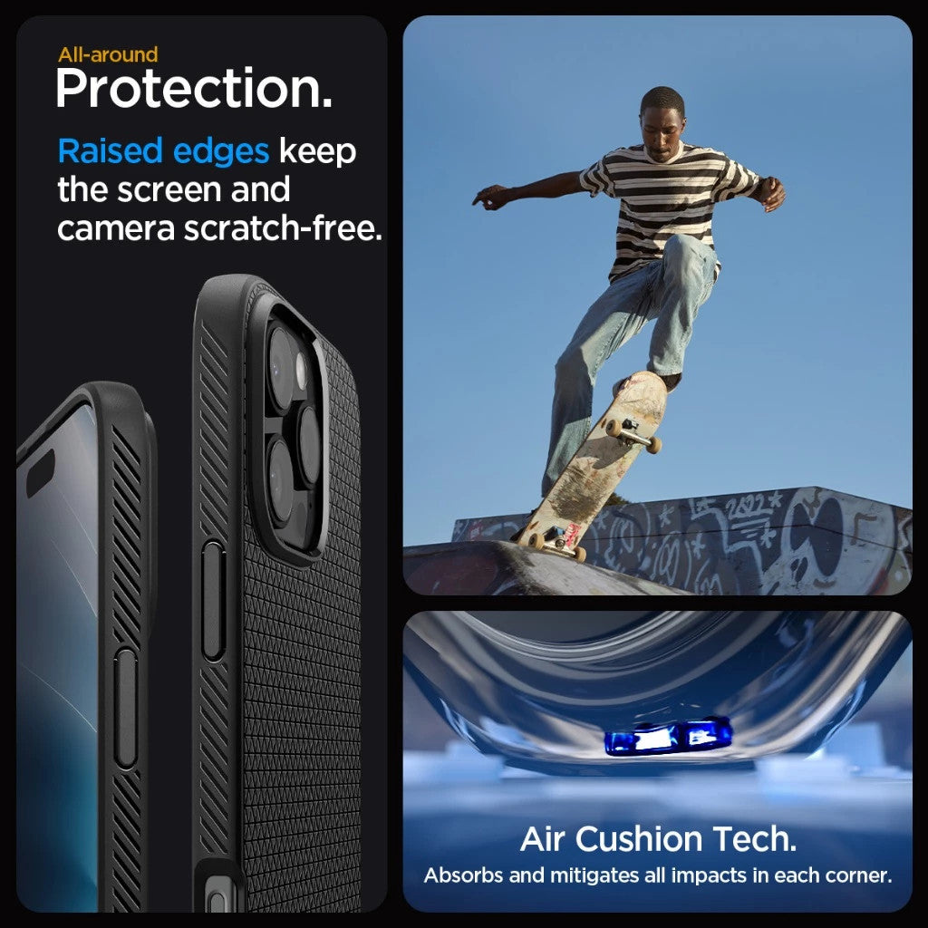 Spigen Liquid Air Case iPhone 16 / Pro / Pro Max / Plus Military Grade Drop Protection Slim Flexible Durable