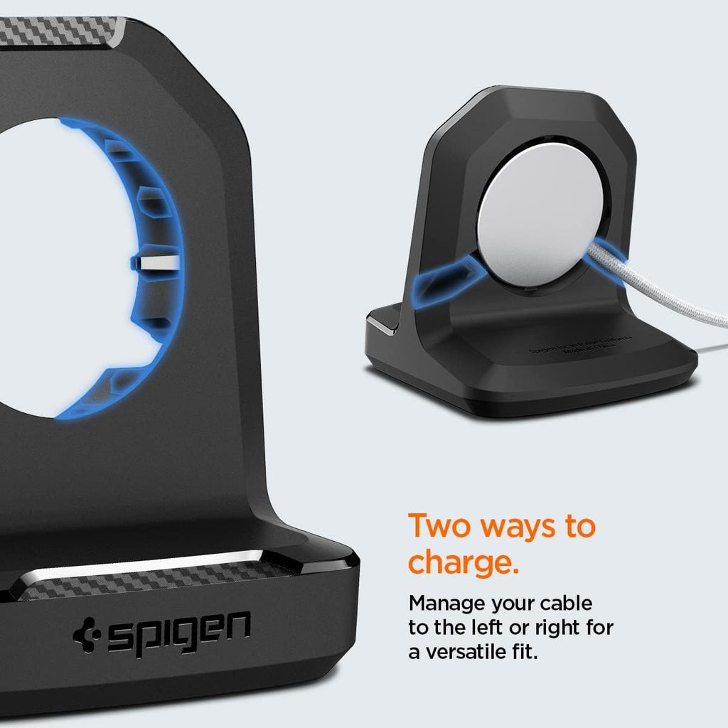 Spigen Rugged Armor Charger Stand Apple Watch Ultra 2/Ultra 49mm, Series 10 46/42mm, 9/8/7 45/41mm, SE/6/5/4 44/40mm