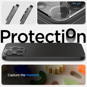 [2 Pack] Spigen iPhone 16 Pro Max / 16 Pro / 15 Pro Max / 15 Pro / 14 Pro Max / 14 Pro Camera Lens Optic Lens Protector