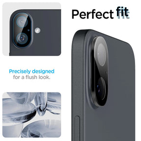 [2 Pack] Spigen iPhone 16 Plus / iPhone 16 Camera Lens Protector Optic Lens Protector Lens Full Coverage Tempered Glass