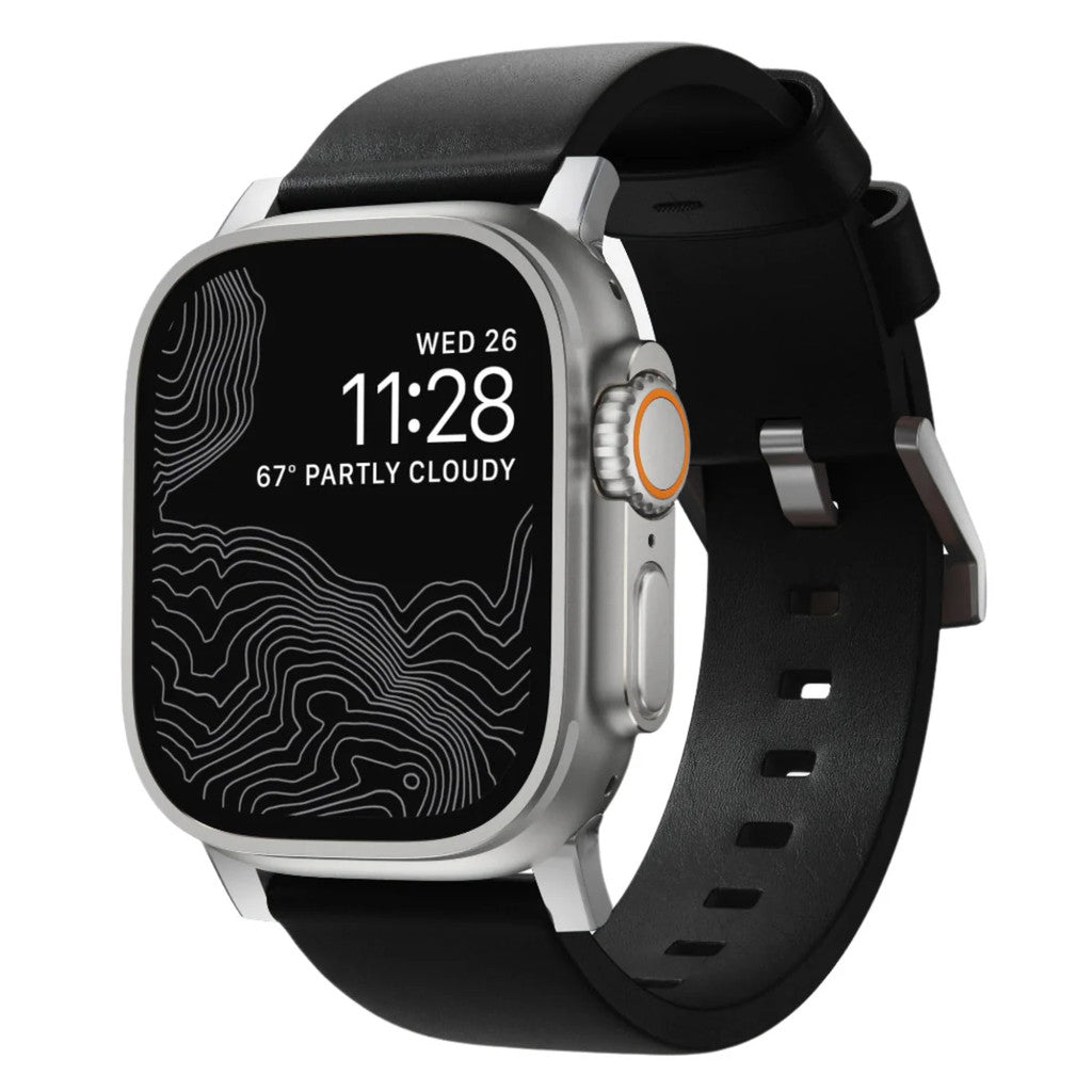 Nomad Modern Bands (Premium) Leather Compatible for Apple Watch Series SE/Ultra/ 9/8/7/6/5/4/3/2 49mm/45mm/44mm/42mm