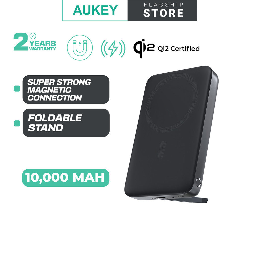 Aukey PB-MS06 MagFusion 10000mAh 30W Qi2 Magnetic Wireless Charging Power Bank