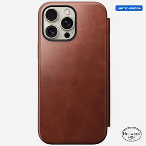 Nomad Modern Leather Folio case compatible for iPhone 16 Series Horween Leather (MAGNETIC)