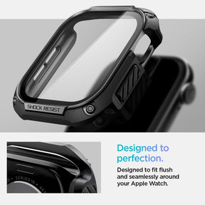 Spigen Tough Armor Case with Built-in Touch Sensitive Tempered Glass Screen Protector Apple Watch Series 10 46mm Case