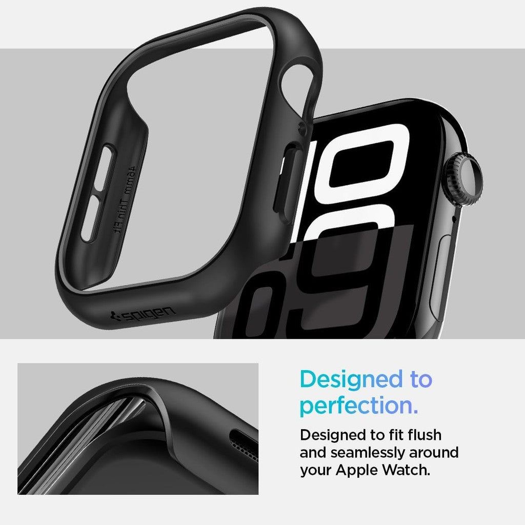 Spigen Thin Fit Designed for Apple Watch Series 10 46mm Case Thin Hard PC