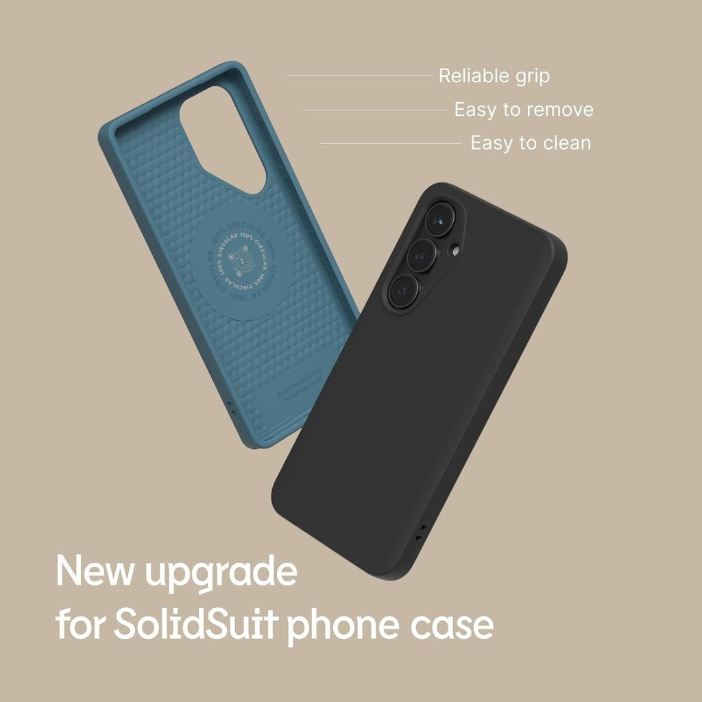 RhinoShield Case Compatible Galaxy S25 / Plus / Ultra | SolidSuit 3.5M / 11ft Drop Protection - Classic Black