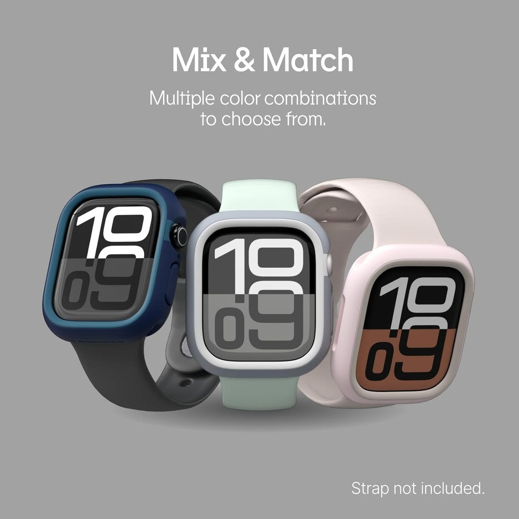 Sarung Bampar RHINOSHIELD CrashGuard Serasi dengan Apple Watch Siri 10 46mm / 42mm Penutup Pelindung Ramping