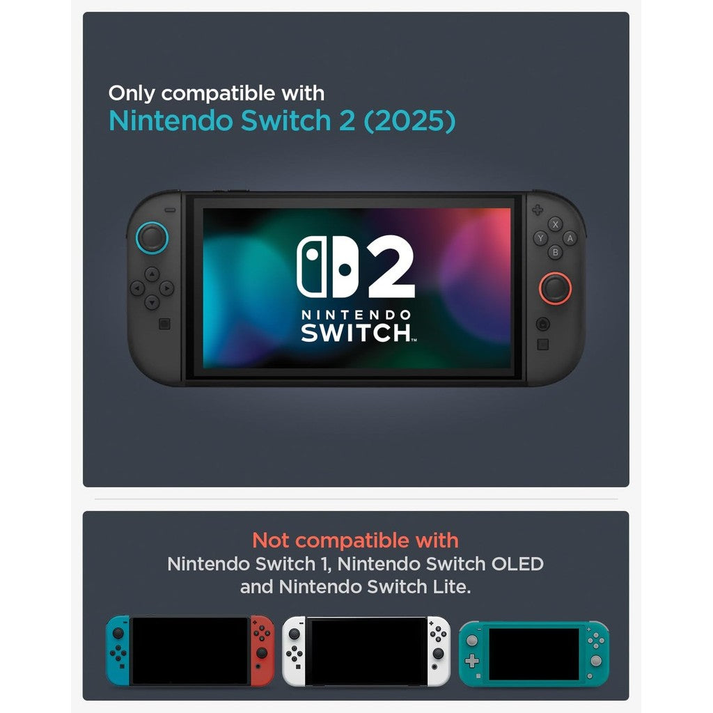 Spigen Rugged Armor Nintendo Switch 2 Case (2025) Ergonomic Grip and Strap (Not Compatible with Switch Dock)
