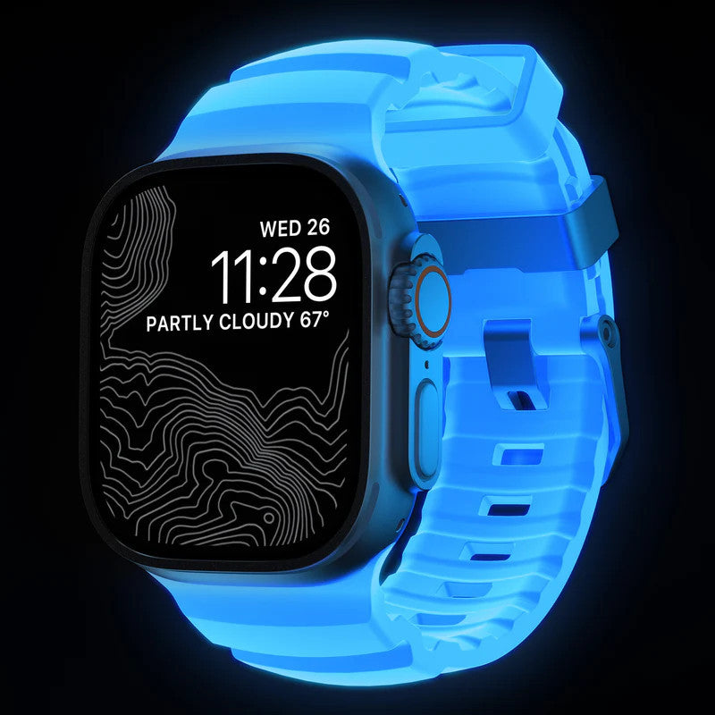 Nomad Rocky Point Band Apple Watch 49/46/45/44mm Icy Blue Glow