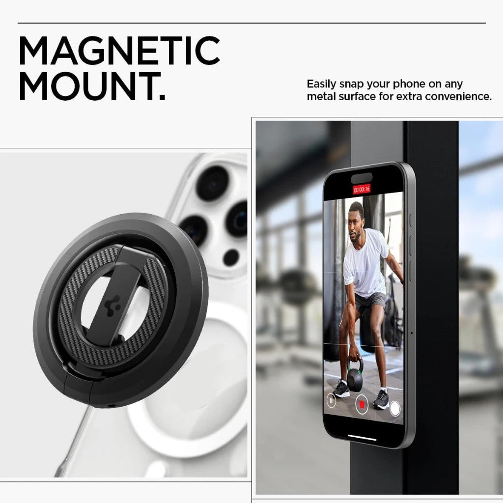 Spigen O-Mag Pemegang Telefon Cincin Magnet Dua Sisi Cincin Telefon Magnet Pemegang Pendirian Telefon Magnet