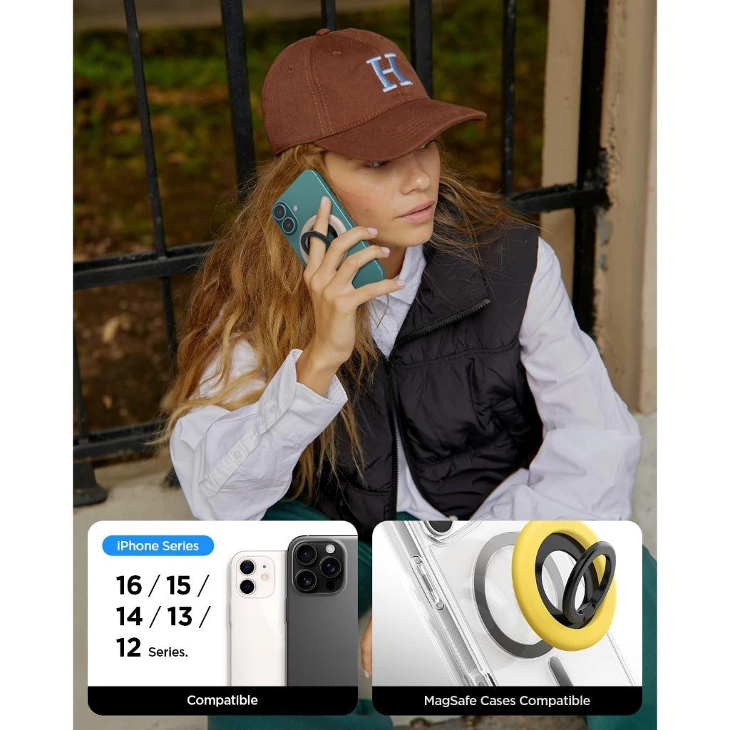 Spigen Nano Pop Pendirian Cincin Magnetik Pemegang Telefon Cincin Kaki Kaki Pemegang Pendirian Telefon Pemegang Pendirian Telefon Magnet Pegangan Telefon