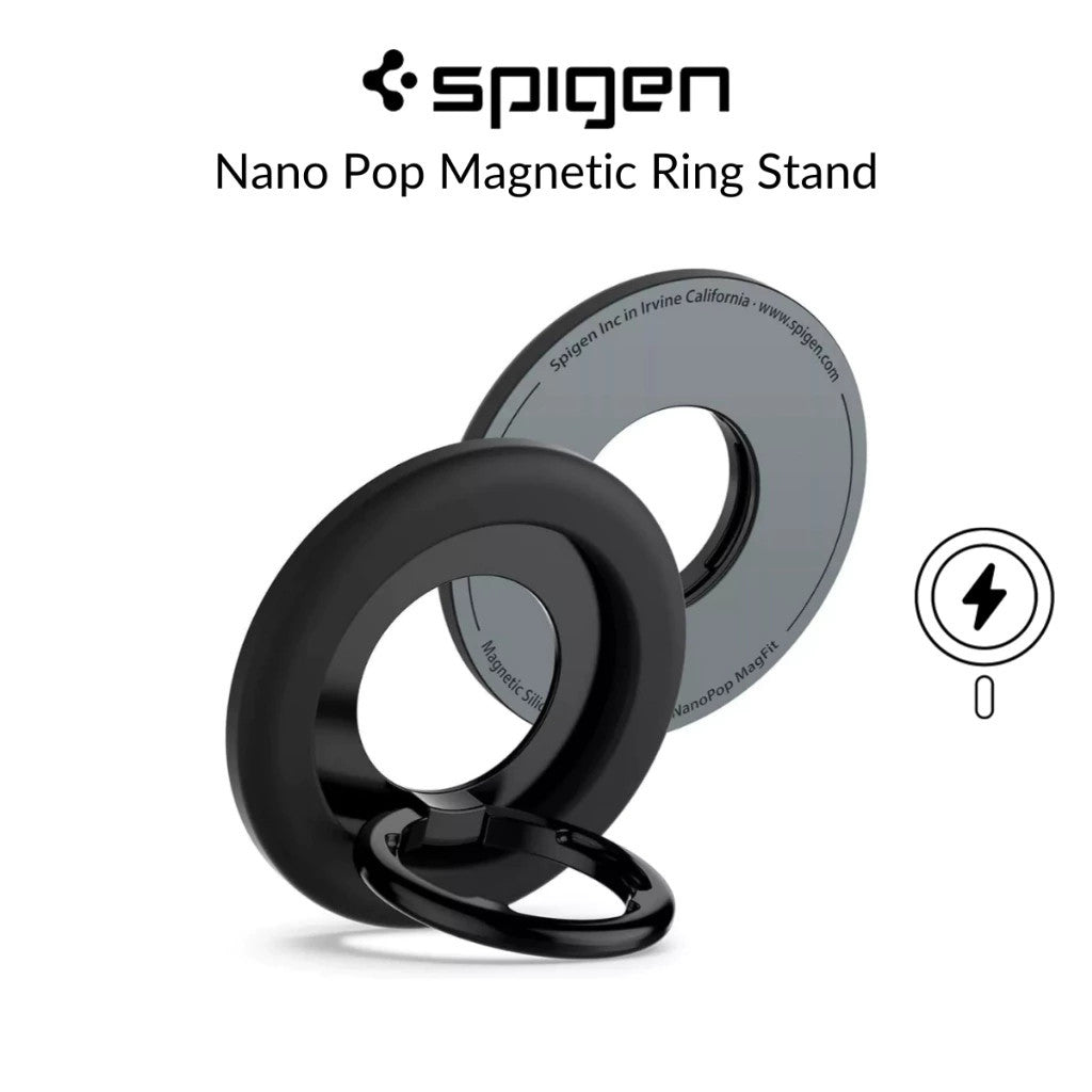 Spigen Nano Pop Pendirian Cincin Magnetik Pemegang Telefon Cincin Kaki Kaki Pemegang Pendirian Telefon Pemegang Pendirian Telefon Magnet Pegangan Telefon